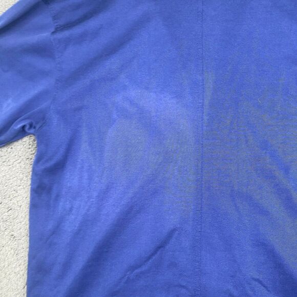 Nike Men's Size L Blue Windbreaker Short Sleeve Spellout Full Zip Vintage 2000's - Picture 12 of 12